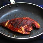 A picture of Mangalorean Chili, Salt and Vinegar Marinade + Fish Fry in a black pan.