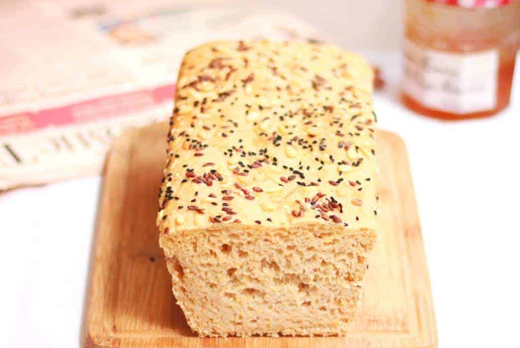 a picture of homemade multigrain loaf