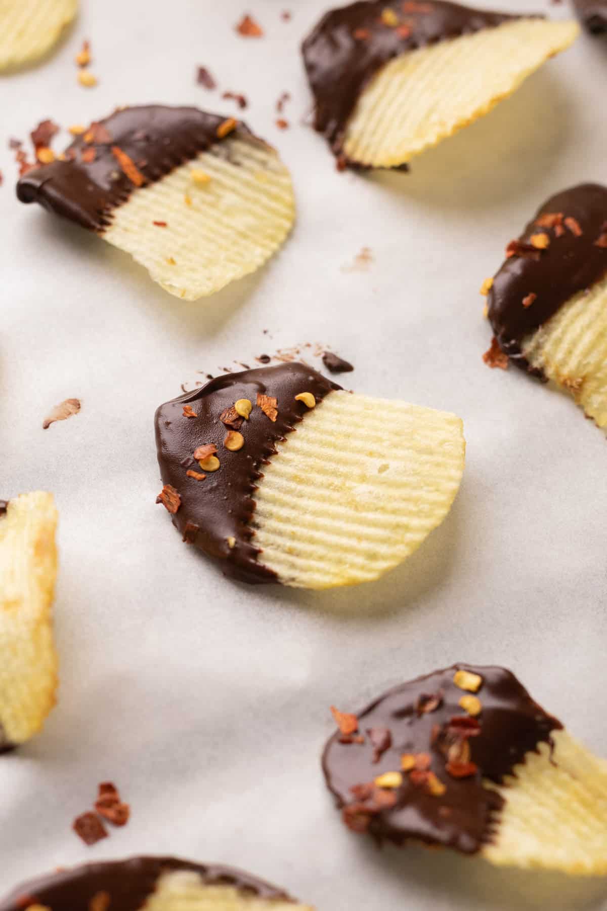 A picture of Chili Chocolate covered Potato Chips.