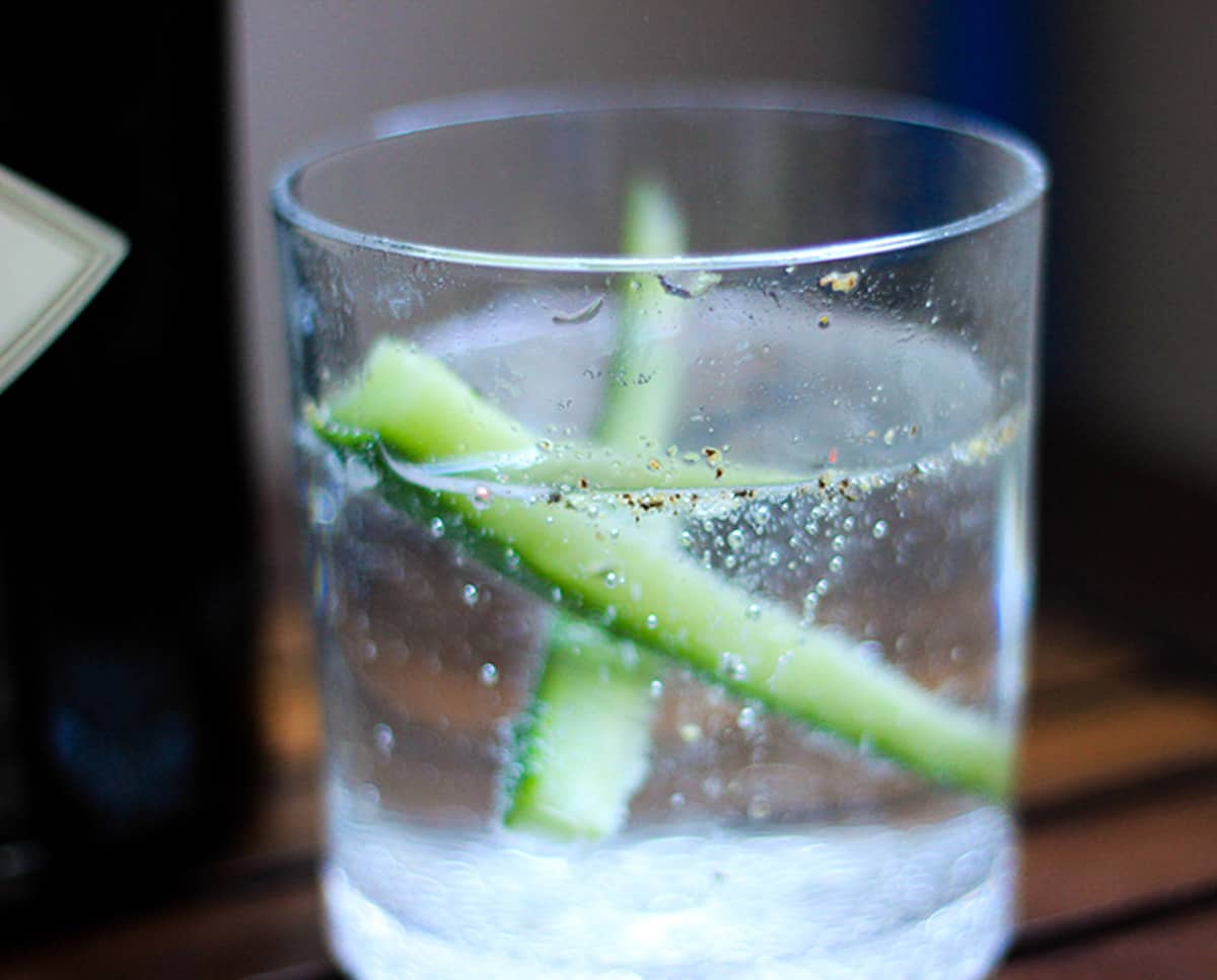 A picture of Sparkling Cucumber Chili Gin.