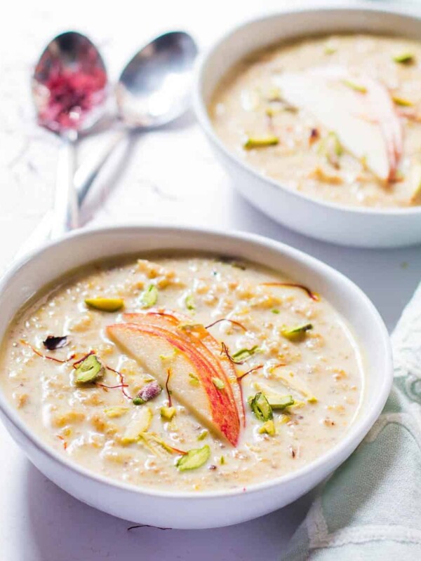 Healthy Quinoa Apple Kheer - a light dessert for your family celebrations.