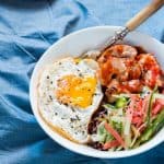Lazy Girl's Schezwan Chicken in a white bowl.