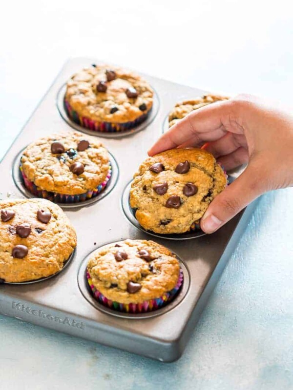 The muffins fresh out of the oven.