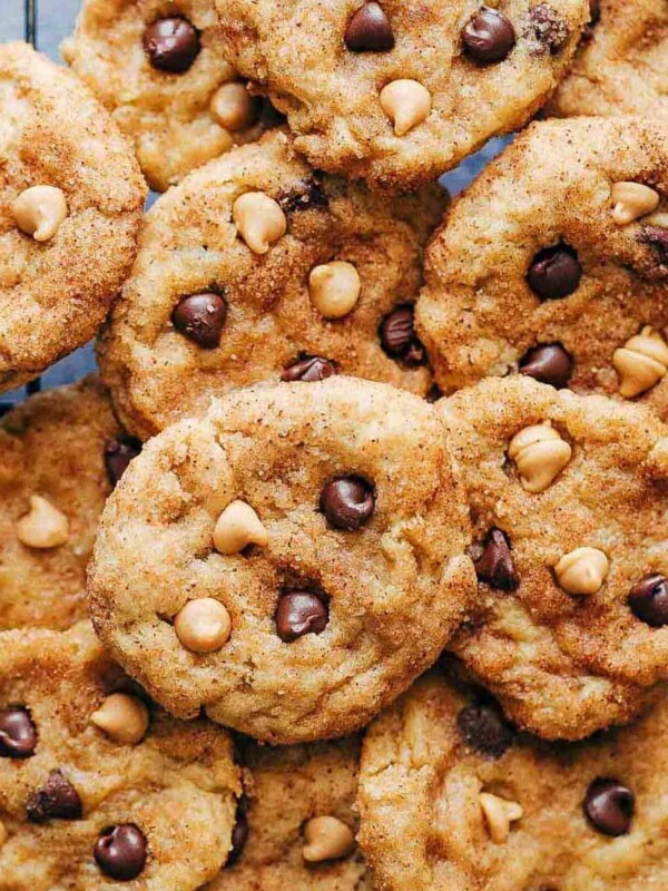 Pumpkin Snickerdoodle Cookies baked and ready to eat