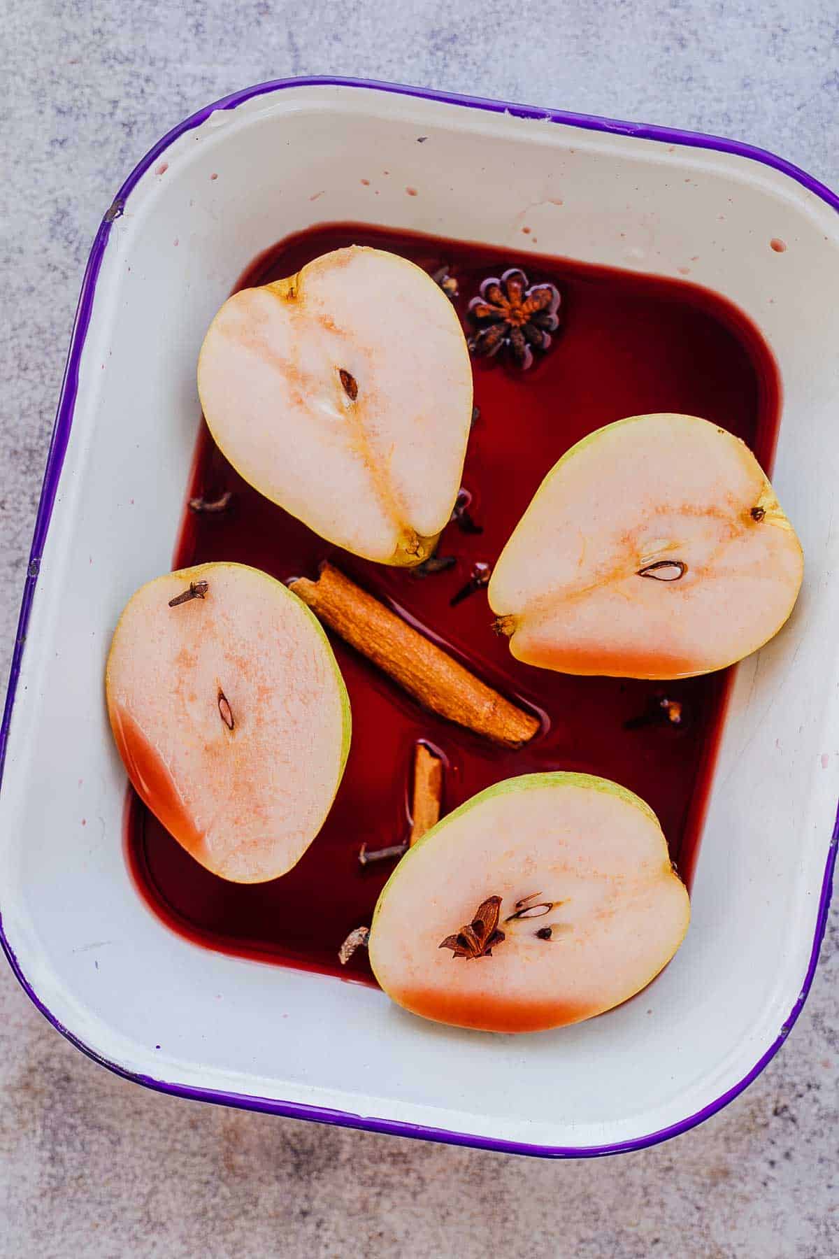 Ever tried cooking with wine? Wine is a great way to add another depth of a flavour to a dish. Read this quick guide on how to cook with wine - both red wine and white wine and learn how you can use it to create simple, elegant dishes. Poached pears in wine - an example of cooking with wine