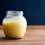 Jar of homemade ghee