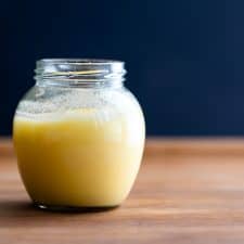 Jar of homemade ghee