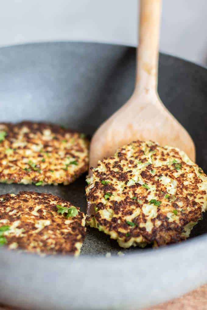 easy cauliflower fritters - healthy cauliflower recipes