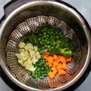 Veggies cooked in the Instant Pot in zero minutes
