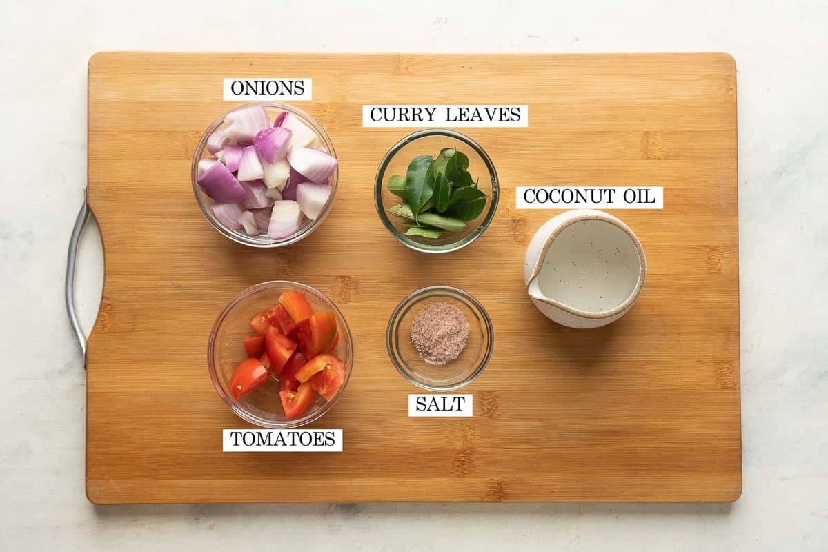 Ingredients for the fish curry