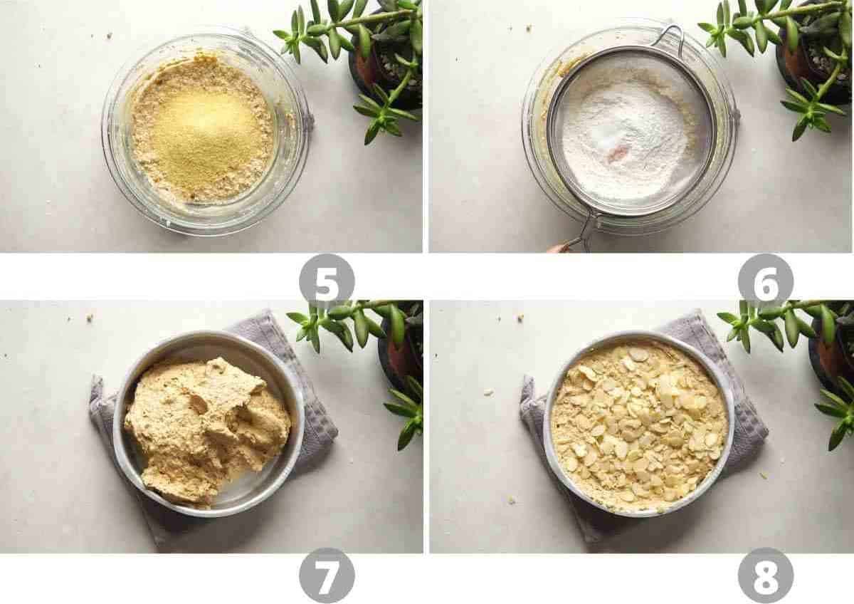 Step by step picture collage to show how to make mawa cake