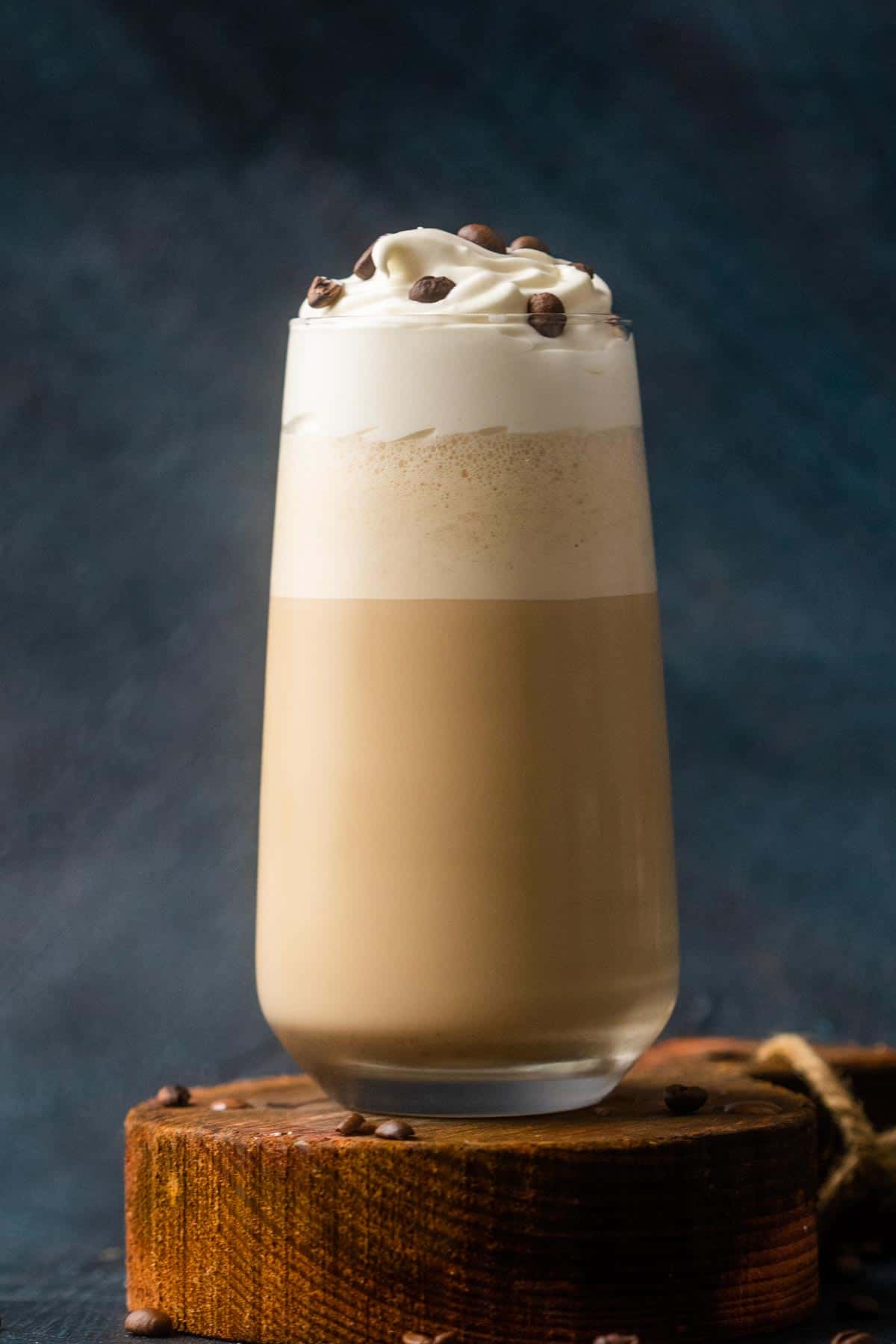 Cafe style classic cold coffee served in a tall glass