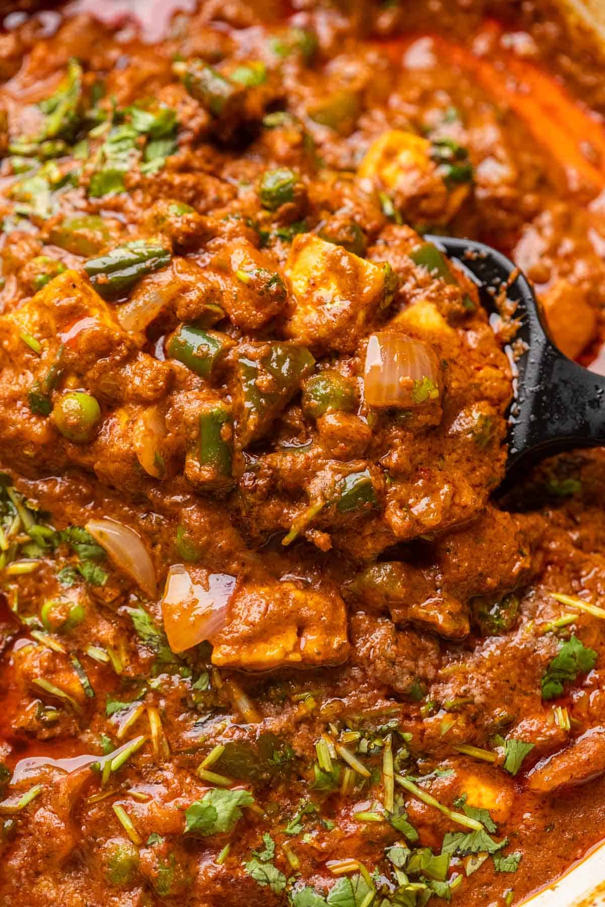 Close up of veg kolhapuri