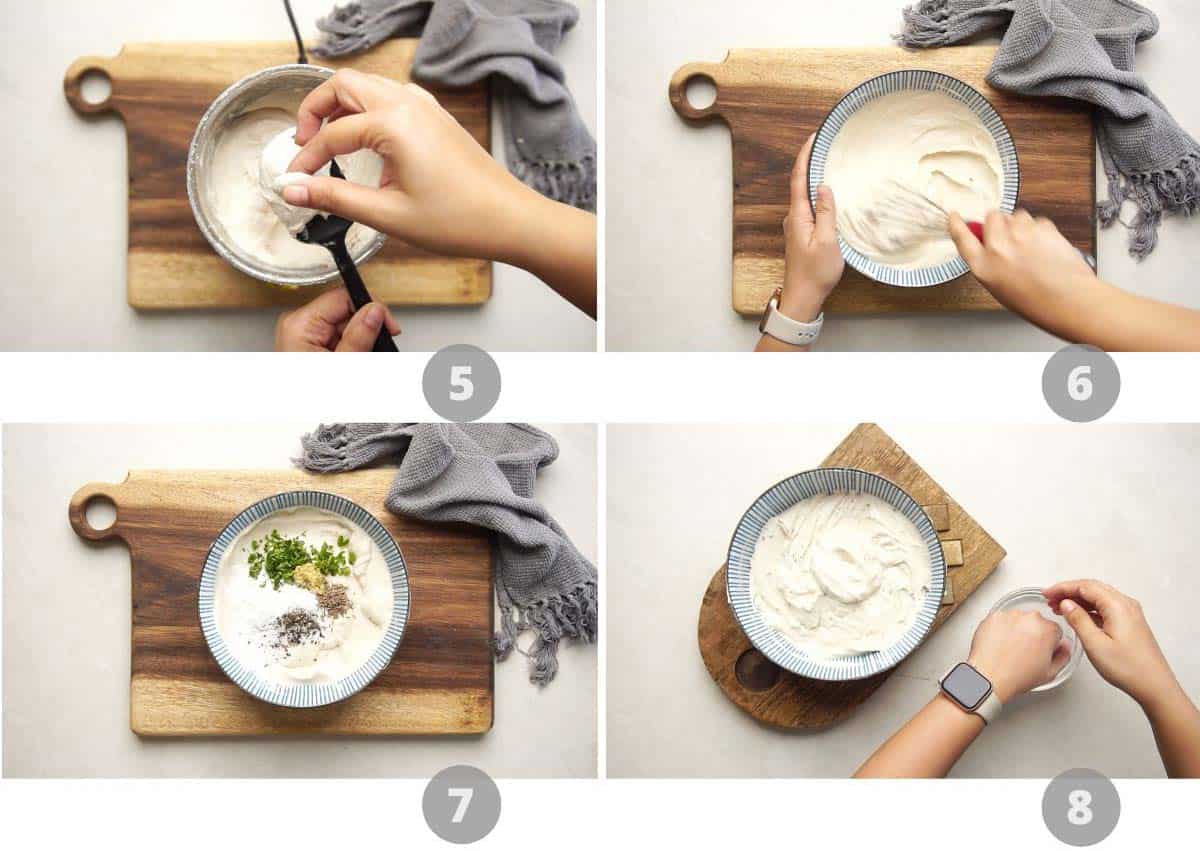 Step by step picture collage showing how to make medu vada