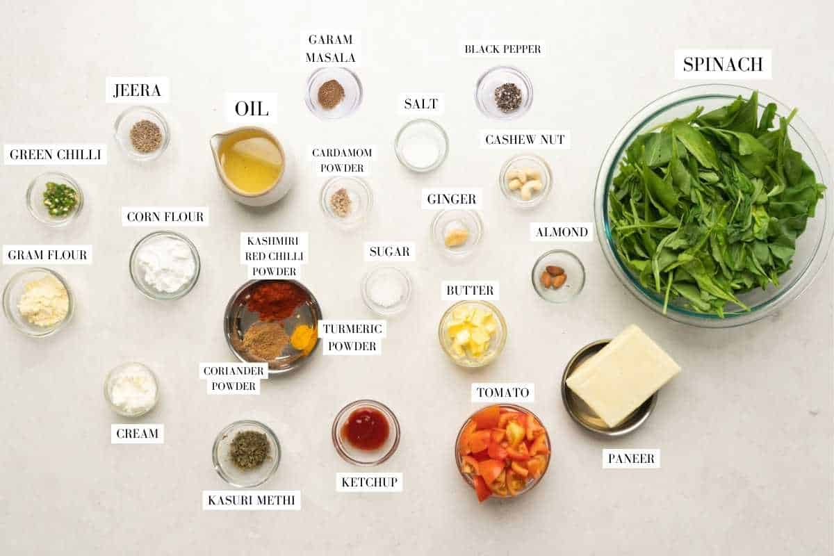 Picture of ingredients for shaam savera kofta curry