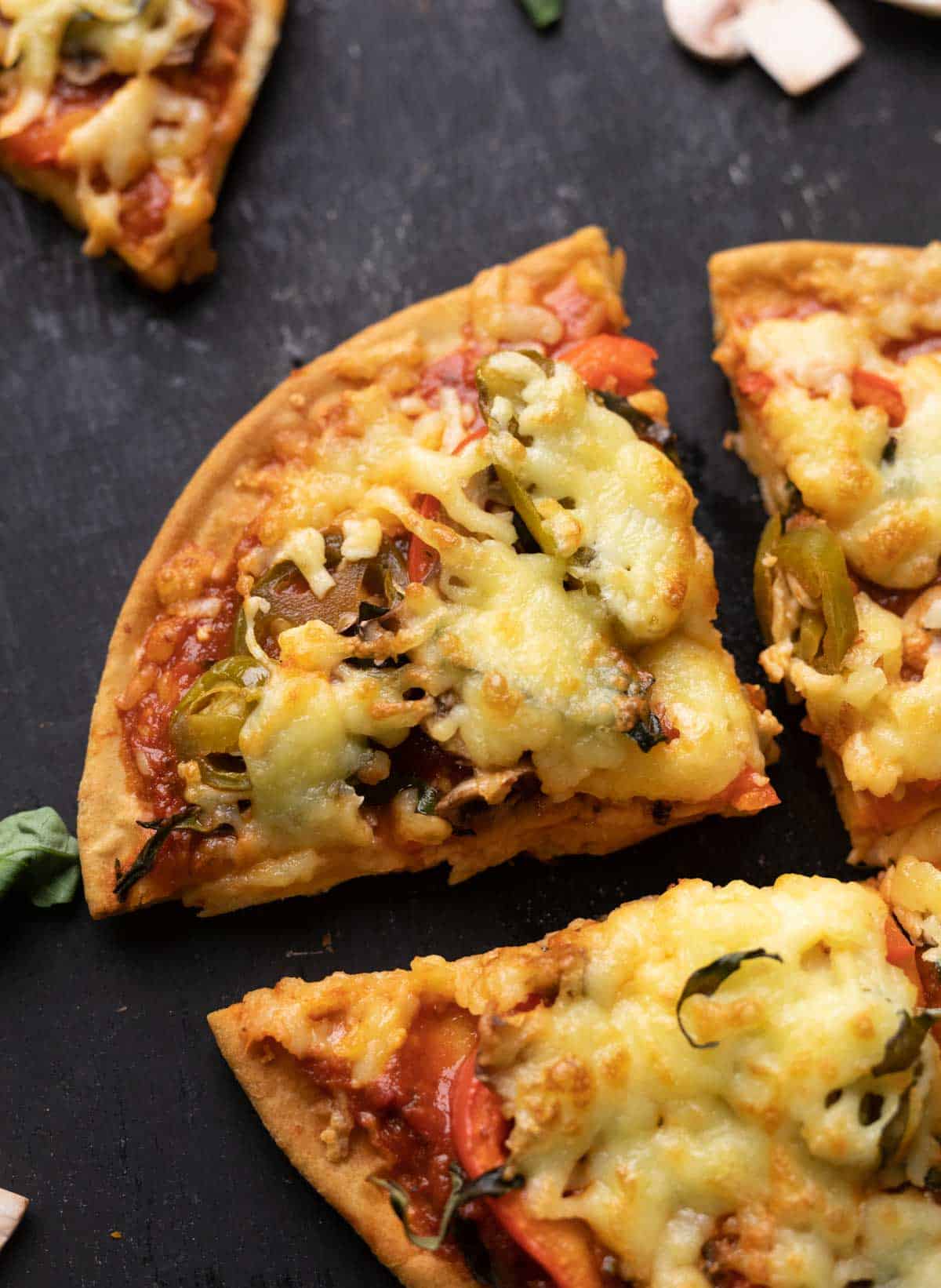 No yeast Pizza cooked in an air fryer