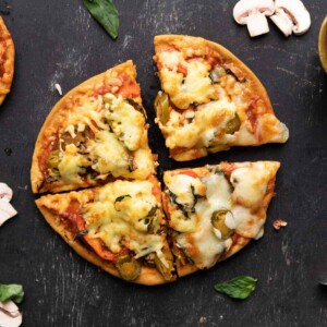 No yeast Pizza cooked in an air fryer