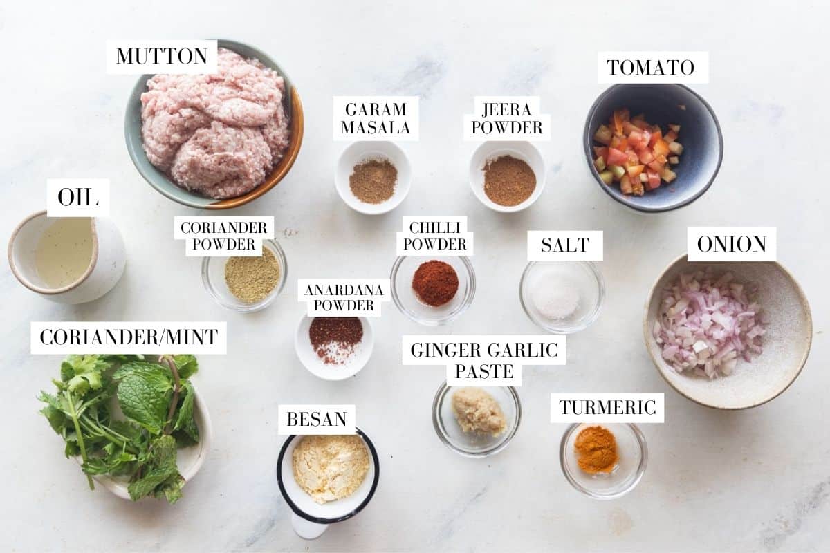 chapli kebab ingredient shot