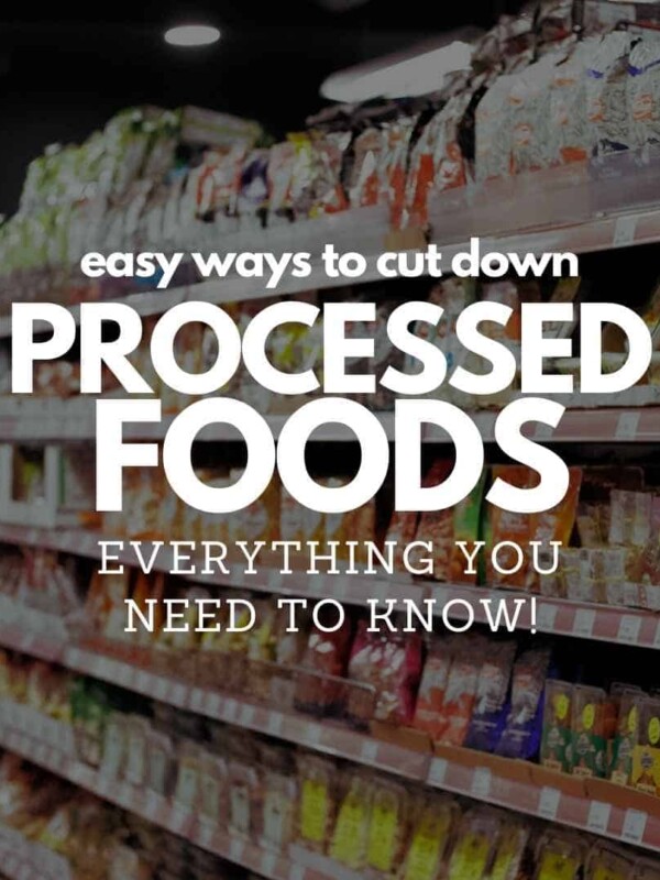 Picture showing grocery shopping aisle with text overlay