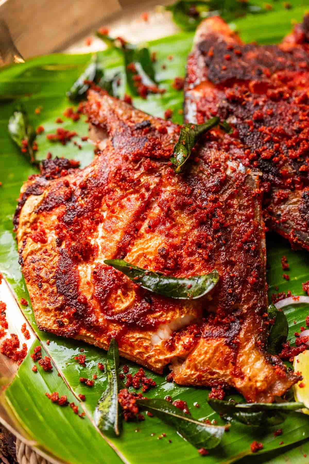 a close up image of Mangalorean fish fry