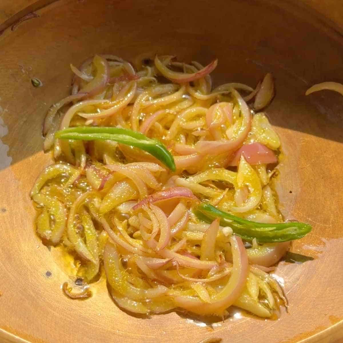 dahi taka recipe - step 3 - add green chillies