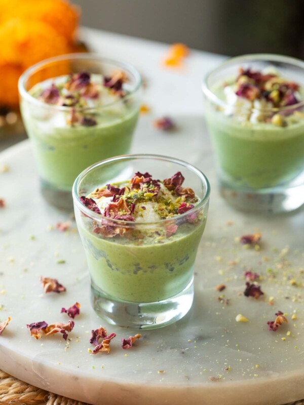 falooda paan shots served on a white platter